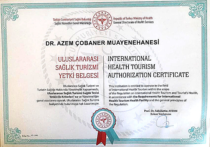 Sağlık Turizmi Yetki Belgesi
